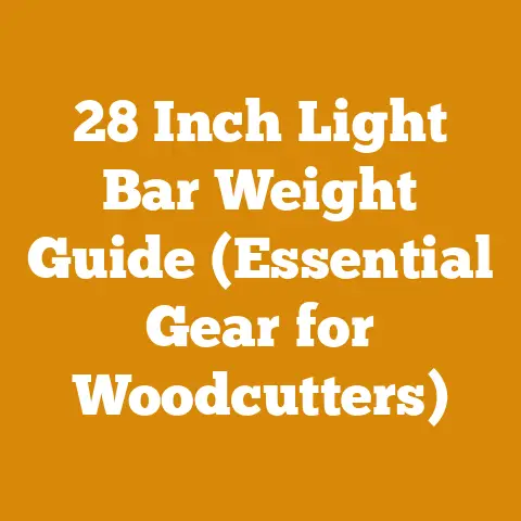 28 Inch Light Bar Weight Guide (Essential Gear for Woodcutters)