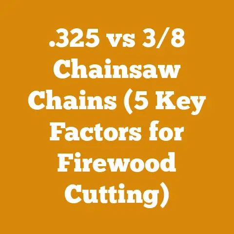 .325 vs 3/8 Chainsaw Chains (5 Key Factors for Firewood Cutting)