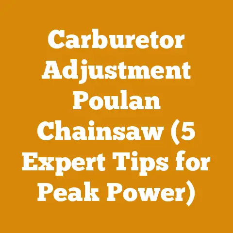 Carburetor Adjustment Poulan Chainsaw (5 Expert Tips for Peak Power)