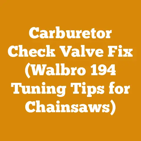 Carburetor Check Valve Fix (Walbro 194 Tuning Tips for Chainsaws)