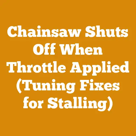 Chainsaw Shuts Off When Throttle Applied (Tuning Fixes for Stalling)