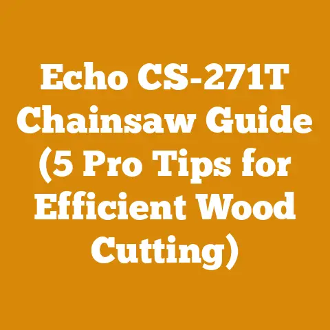 Echo CS-271T Chainsaw Guide (5 Pro Tips for Efficient Wood Cutting)