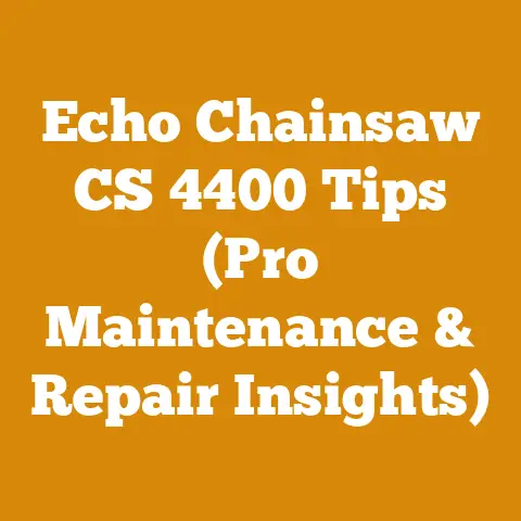 Echo Chainsaw CS 4400 Tips (Pro Maintenance & Repair Insights)