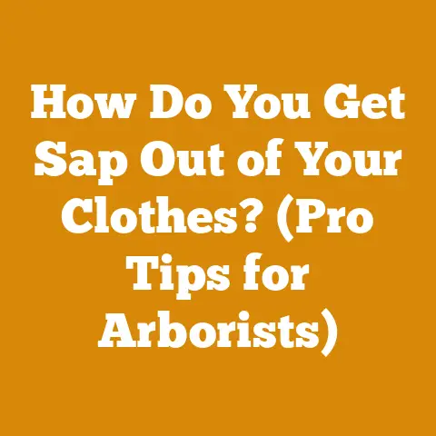 How Do You Get Sap Out of Your Clothes? (Pro Tips for Arborists)