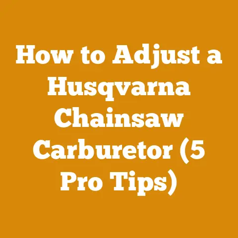 How to Adjust a Husqvarna Chainsaw Carburetor (5 Pro Tips)