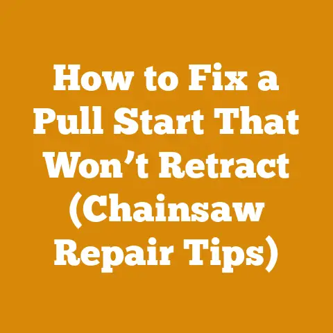 How to Fix a Pull Start That Won’t Retract (Chainsaw Repair Tips)
