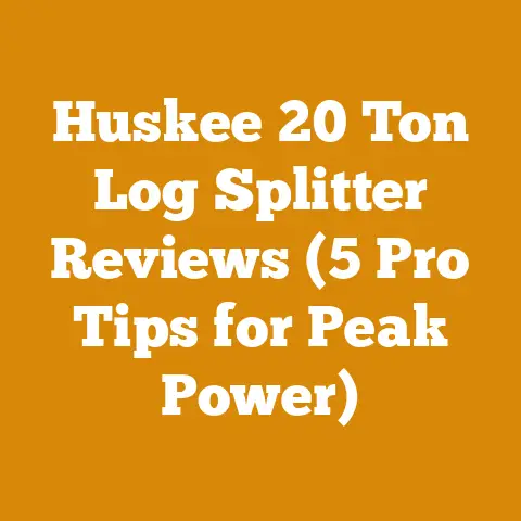 Huskee 20 Ton Log Splitter Reviews (5 Pro Tips for Peak Power)