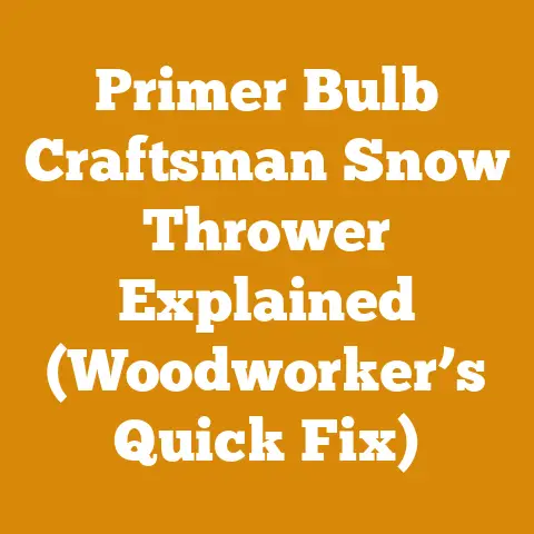 Primer Bulb Craftsman Snow Thrower Explained (Woodworker’s Quick Fix)