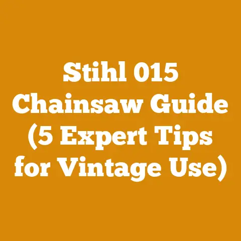 Stihl 015 Chainsaw Guide (5 Expert Tips for Vintage Use)