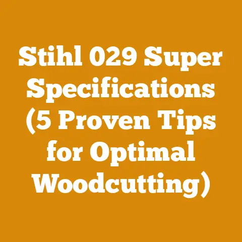 Stihl 029 Super Specifications (5 Proven Tips for Optimal Woodcutting)