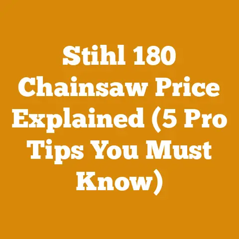 Stihl 180 Chainsaw Price Explained (5 Pro Tips You Must Know)