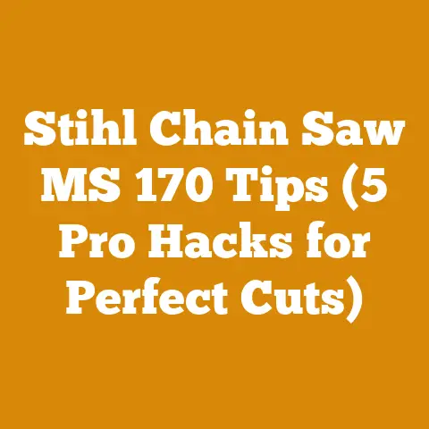 Stihl Chain Saw MS 170 Tips (5 Pro Hacks for Perfect Cuts)