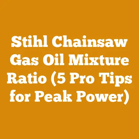 Stihl Chainsaw Gas Oil Mixture Ratio (5 Pro Tips for Peak Power)