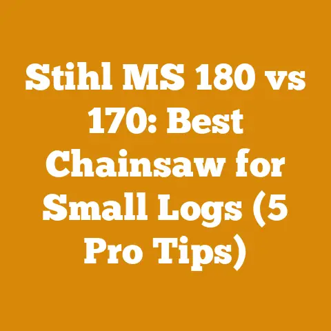 Stihl MS 180 vs 170: Best Chainsaw for Small Logs (5 Pro Tips)