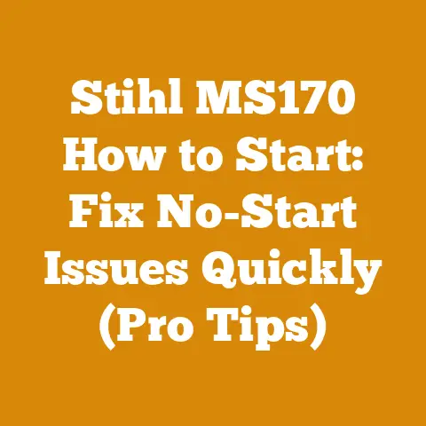 Stihl MS170 How to Start: Fix No-Start Issues Quickly (Pro Tips)