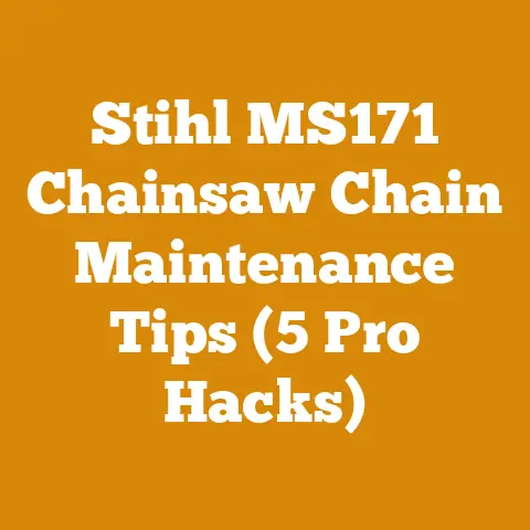 Stihl MS171 Chainsaw Chain Maintenance Tips (5 Pro Hacks)
