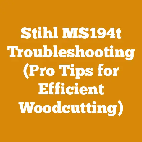Stihl MS194t Troubleshooting (Pro Tips for Efficient Woodcutting)