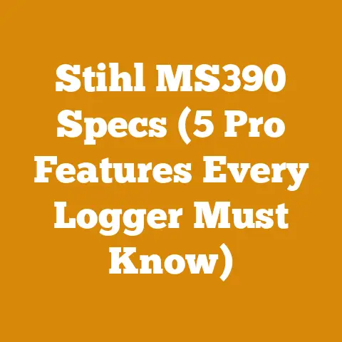 Stihl MS390 Specs (5 Pro Features Every Logger Must Know)