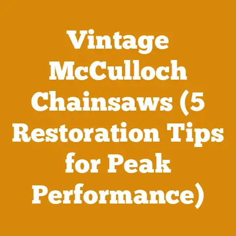 Vintage McCulloch Chainsaws (5 Restoration Tips for Peak Performance)