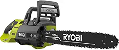 RYOBI RY40550 16 in. 40-Volt Brushless Lithium-Ion Cordless Chainsaw, 4 Ah Battery and Charger...