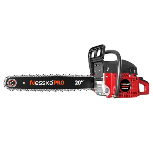 62cc Gas Chainsaw 20-Inch, Commercial Grade Chainsaw with Ergonomic Handle & Automatic Oiler,...