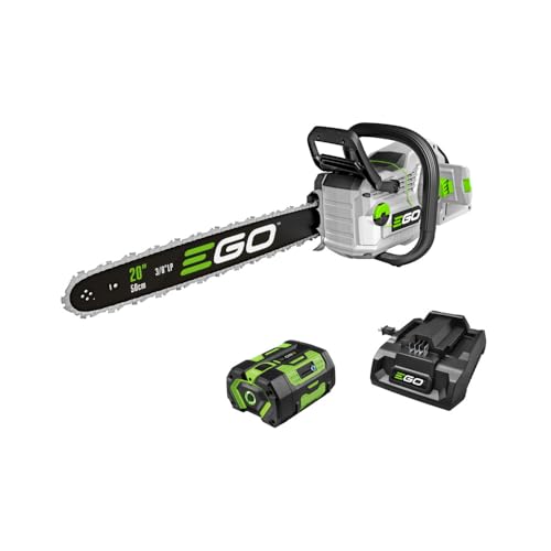 EGO Power+ CS2005 20-Inch 56-Volt Lithium-ion Farm & Ranch Cordless Chain Saw with Digital Display,...