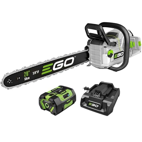 EGO Power+ CS2005 20-Inch 56-Volt Lithium-ion Farm & Ranch Cordless Chain Saw with Digital Display,...
