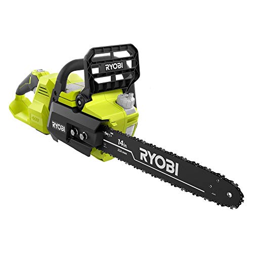 Ryobi 14 in. 40-Volt Baretool Brushless Lithium-Ion Cordless Chainsaw, 2019 Model RY40530, Li-Ion...