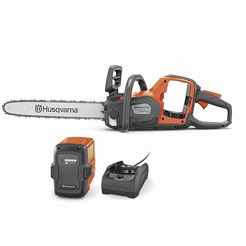 Husqvarna Power Axe 350i Cordless Electric Chainsaw, 18 Inch Chainsaw with Brushless Motor and Quiet...