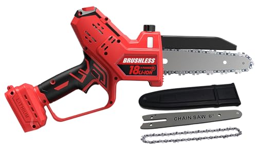 Mini Chainsaw for Milwaukee M18 Battery, Auto-Oiler, 8-Inch and 6-Inch 2-IN-1 Brushless Cordless...