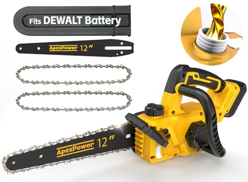 12 Inch Brushless Electric Chainsaw Cordless, for Dewalt Battery 20V, Compact Chain Saw with 44.3...