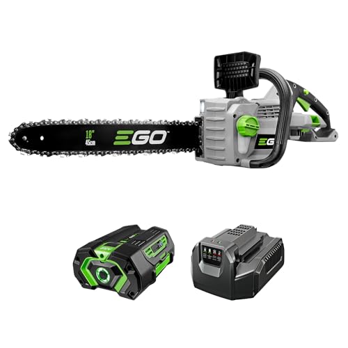 EGO POWER+ Chain Saw, 18&rdquo; Battery Powered Chainsaw, Electric Cordless, Includes 56V 4.0Ah Battery...