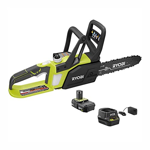 Ryobi ZRP547 ONE Plus 18V Cordless 10 in. Chainsaw with LithiumPlus Battery (Renewed)