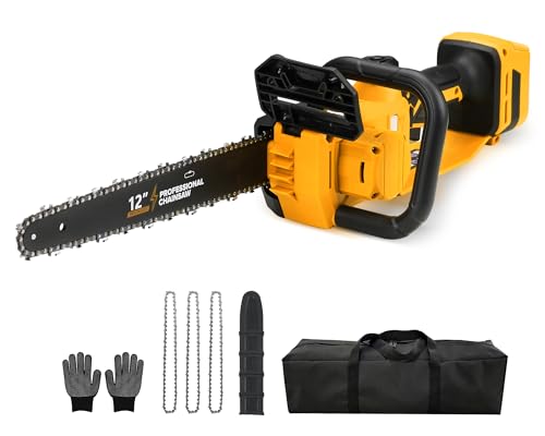 Brushless Electric Chainsaw 12' Cordless Tool Only for Dewalt 20V/60V Battery with Auto Oiler &...