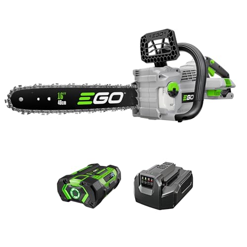 EGO POWER+ Chain Saw, 16&rdquo; Battery Powered Chainsaw, Electric Cordless, Includes 56V 2.5Ah Battery...