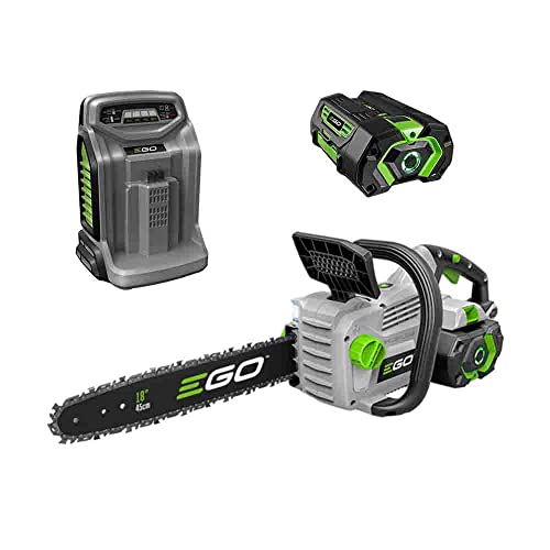 EGO Power+ CS1804-2 18' Chain Saw with (2) 5Ah Batteries and 550W Rapid Charger