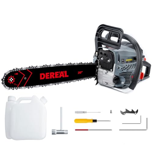 Gas Chainsaws 20 Inch 62CC Gas Powered Chainsaw 3.4HP 2 Stroke Engine Gas Power Chain Saw for...