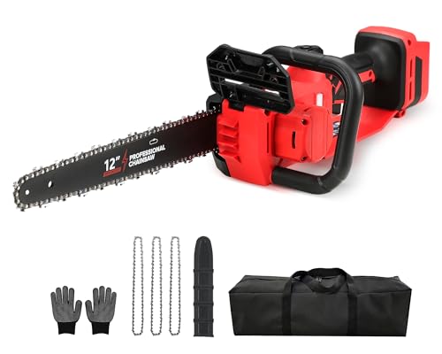 Brushless Electric Chainsaw 12' Cordless Tool Only for Milwaukee M18 18V Battery with Auto Oiler &...