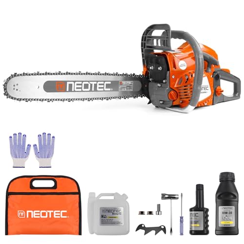 62CC 2-Cycle Gas Powered Chainsaw, 20 Inch Handheld Cordless Petrol Gas Chainsaw for Backyard Storm...
