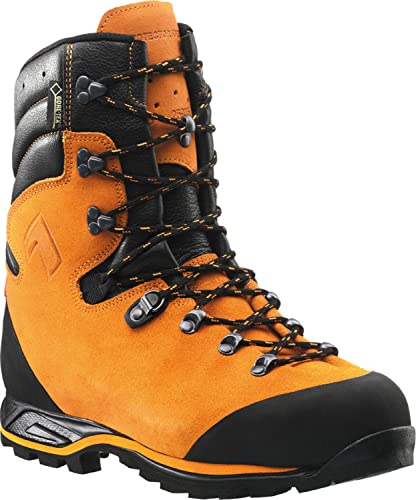 Haix Protector Prime, Men's, Orange, Steel Toe, EH, PR, WP, Chain Saw, 9 Inch Boot (8.5 M)