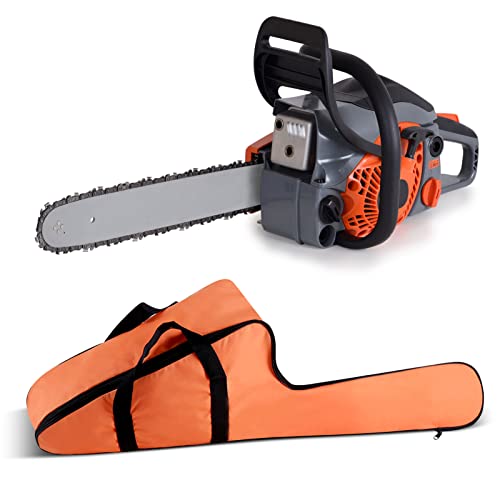 Estink Chain Saw Bag, Portable Orange Oxford Chainsaw Carrying Bag/Case Protective Storage Bags Holder
