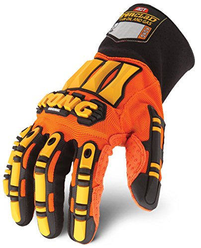 Ironclad KONG SDX2-05-XL Original Oil & Gas Safety Impact Gloves, X-Large , Orange