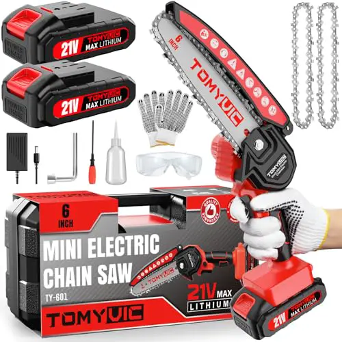 Electric 6 Inch Mini Small Cordless Battery Powered Handheld Chainsaw With Charger For Trimming On...