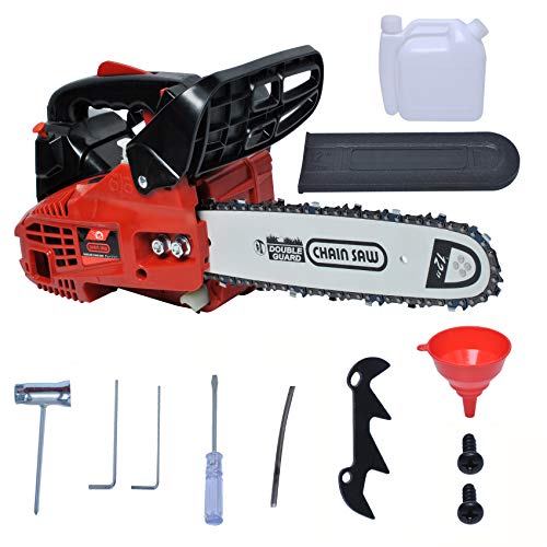 25cc Chainsaws 2-Stroke Professional Gas Powered Chain Saw 12' for Wood Cutting Grindling Machine...