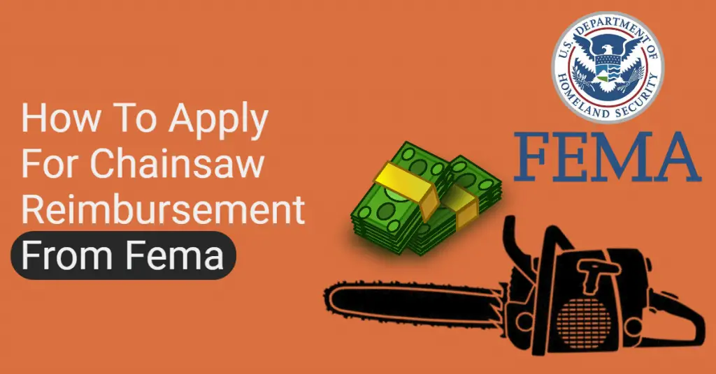 How to apply for chainsaw reimbursement from fema