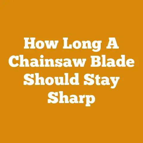 How Long A Chainsaw Blade Should Stay Sharp