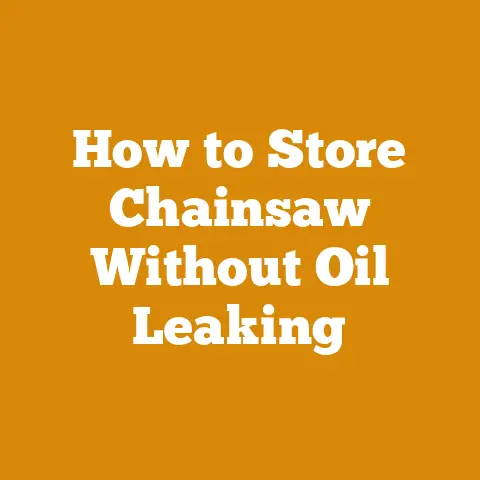 How to Store Chainsaw Without Oil Leaking