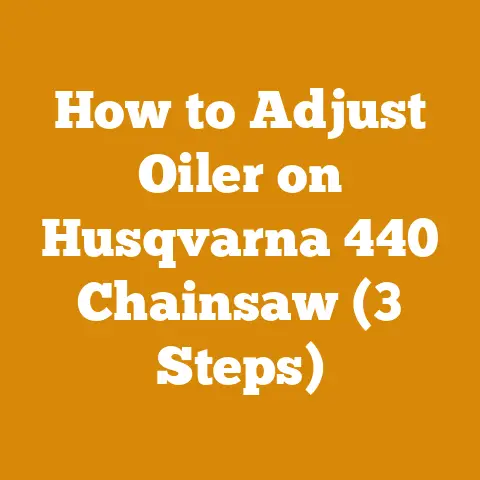 How to Adjust Oiler on Husqvarna 440 Chainsaw (3 Steps)