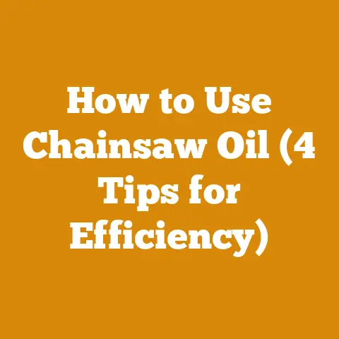 How to Use Chainsaw Oil (4 Tips for Efficiency)