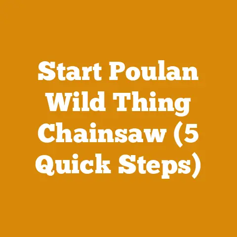 Start Poulan Wild Thing Chainsaw (5 Quick Steps)